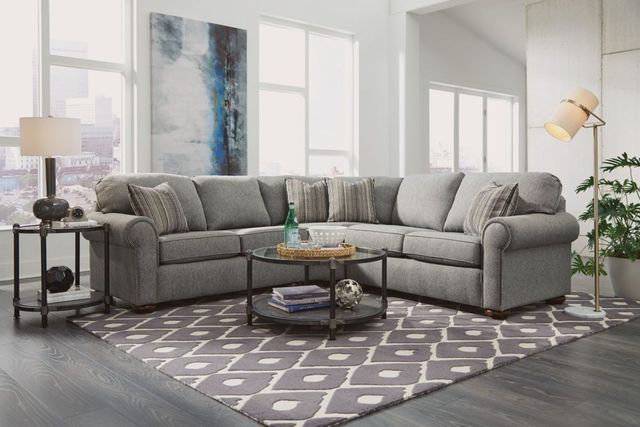 Flexsteel® Preston 3-Piece Sectional with Nailhead Trim-2