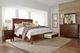 aspenhome® Cambridge Brown Cherry Queen Panel Storage Bed-2