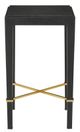 Currey & Company Verona Black Lacquered Linen Drinks Table-1