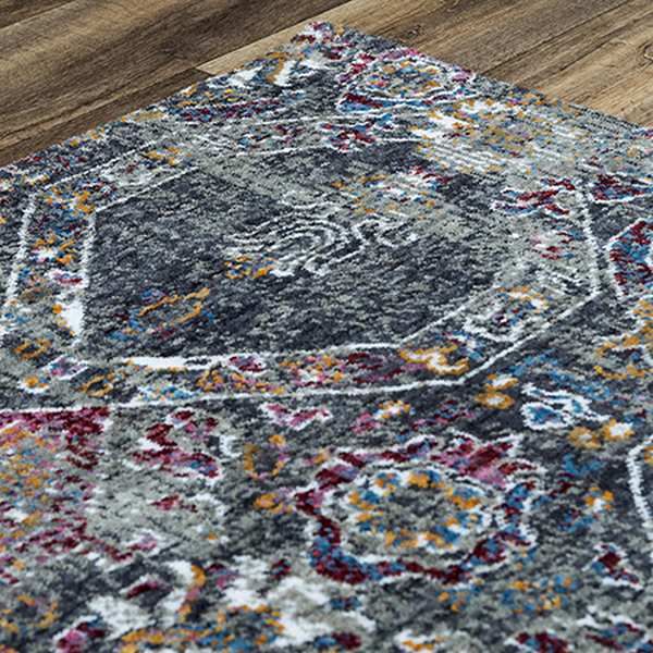 Rizzy Home Signature Gray 5'x8' Rectangular Rug-2