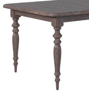 Country View Woodworking Customizable Gillette Sap Cherry Top 54" Dining Table with 2-Leaves and Brown Maple Base-1