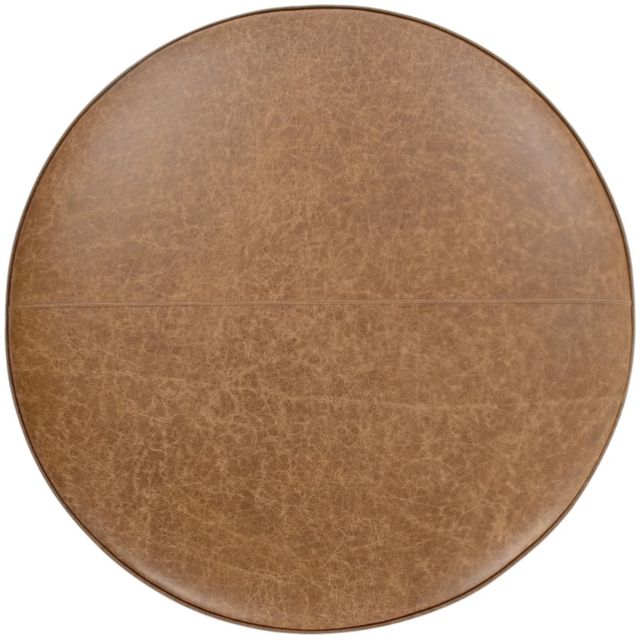 Classic Home Clair Chestnut 40" Round Ottoman-3