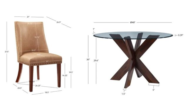 Powell® Auden 5-Piece Espresso/Tan Round Dining Set-2