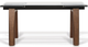 Korson Furniture Abacci Glass Top Extension Dining Table with Walnut Legs-1