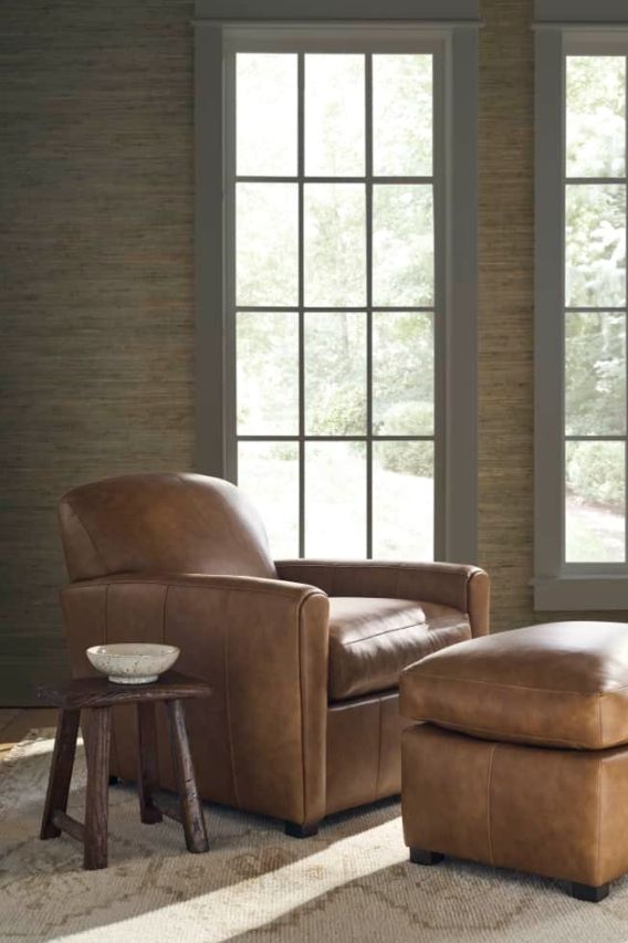 Rowe® Customizable Desmond Leather Ottoman-4