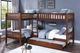 Homelegance® Rowe Dark Cherry Youth Twin Corner Bunk Bed with Twin Trundle-1