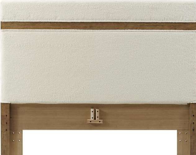 Riverside Furniture Bozeman Toasted Almond/White Queen Upholstered Bed-3