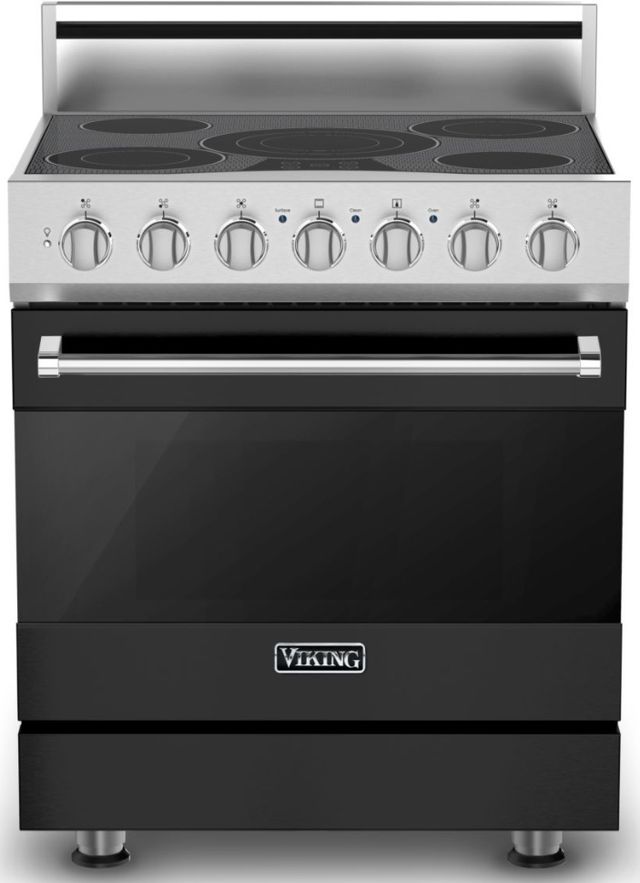 Viking® 3 Series 30" Cast Black Pro Style Electric Range-0