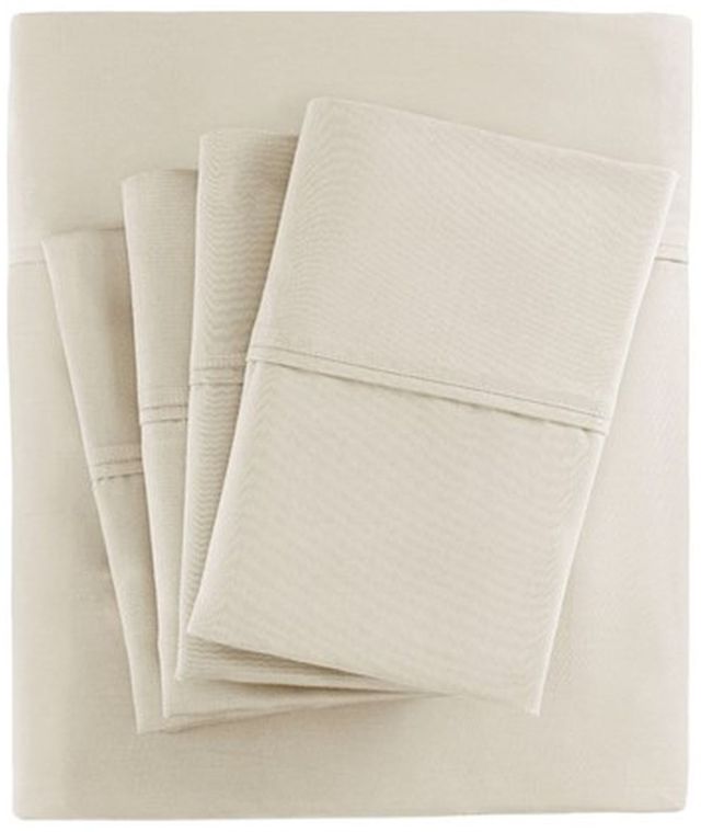 Olliix by Madison Park 6 Piece Ivory Queen 800 Thread Count Cotton Rich Sateen Sheet Set-0