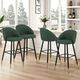 New Classic® Home Furnishings Oliver 4-Piece Green Vegan Leather Bar Stool Set-1