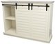 American Heartland Manufacturing Rustic Two Tone Dela Verria/Soft White Tall Provincial Shutter TV Stand-2