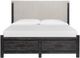 Magnussen Home® Plum Creek Elite Dove/Ravenwood Black California King Upholstered Panel Storage Bed-0