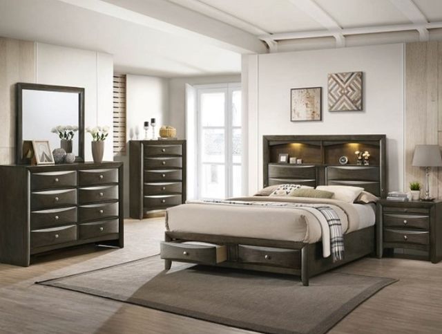 Crown Mark Fallon Dark Brown Bed-2