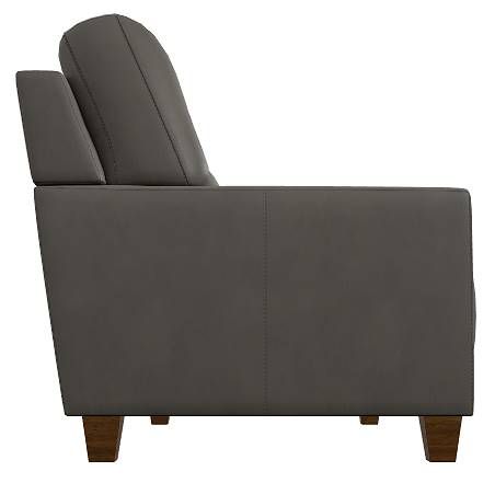 La-Z-Boy® Draper Pewter Leather Loveseat-2