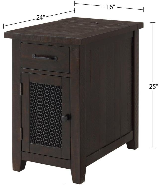 Martin Svensson Rustic Espresso Chairside Table-2