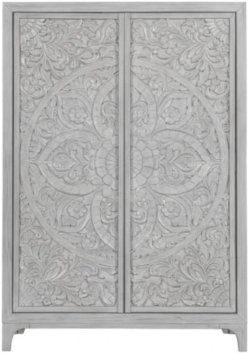 Modus Furniture Boho Chic Washed White Wardrobe Chest-2