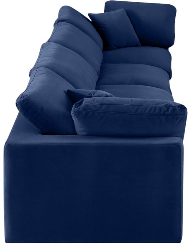 Meridian Furniture Comfy 4-Piece Navy Velvet Sofa-2