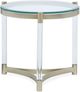 Magnussen Home® Silas Glass Top Round End Table with Platinum Acrylic Base-0