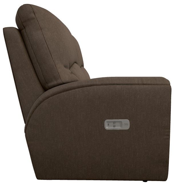 La-Z-Boy® Cassian Teak Power Reclining Loveseat with Headrest-3