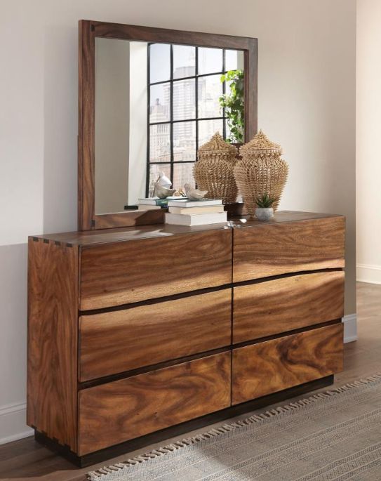 Coaster® Winslow Smoked Walnut Dresser and Mirror-3