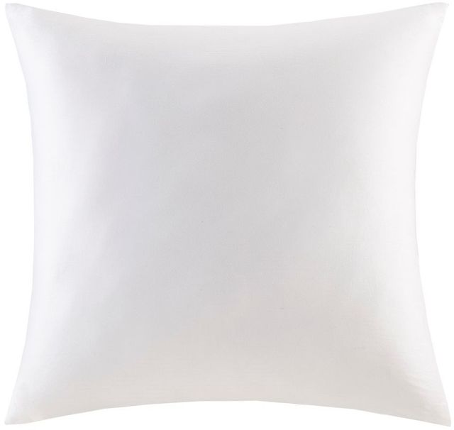 Olliix by Madison Park Signature White Cotton Sateen Euro Pillow-0