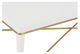 Chelsea House Hamlet White Cocktail Table with Antique Brass Accents-3