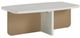 Bernards Trilogy Vanilla Accent Cocktail Table with Beige Base-0