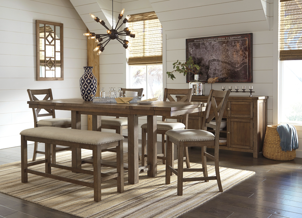 Signature Design by Ashley Moriville Dining Bench - Thumbnail 2
