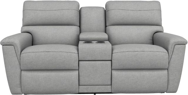 La-Z-Boy® Ava Oyster Manual Reclining Loveseat with Console-1