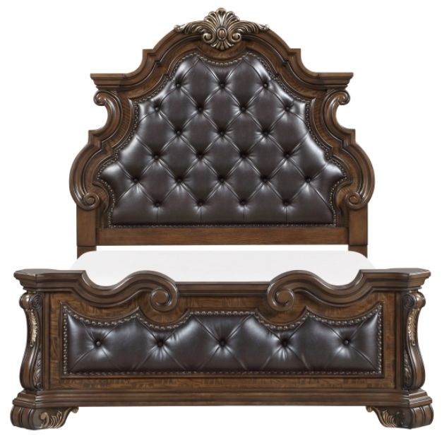 Homelegance® Gilmartin Dark Brown Queen Panel Bed-2