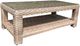 CabanaCoast® Customizable Louvre Wicker 48"x26" Outdoor Rectangular Coffee Table-1