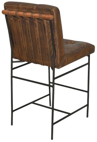 Home Trends & Design Essex Stockton Antique Whiskey/Black Counter Stool-2
