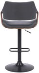 Armen Living Aspen Black/Grey Adjustable Swivel Bar Stool-3