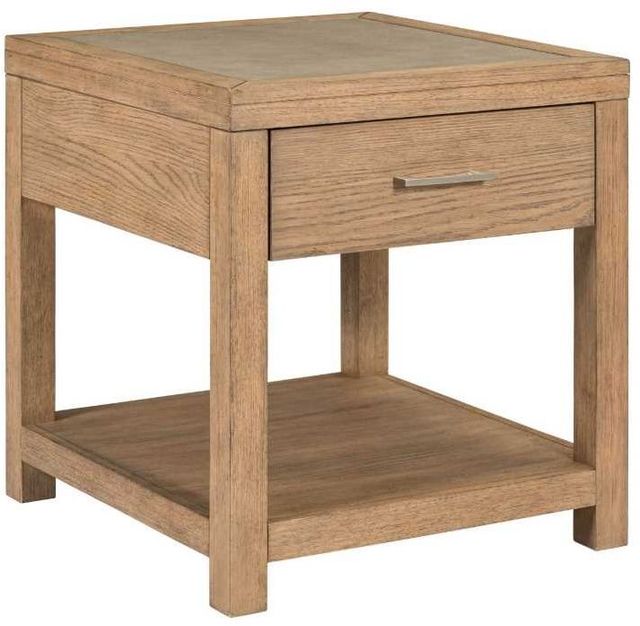 Liberty Furniture Corso Concrete End Table with Natural Base-0