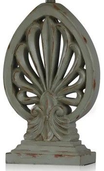 Stylecraft Rome Sky Weathered Olive/White Table Lamp-1