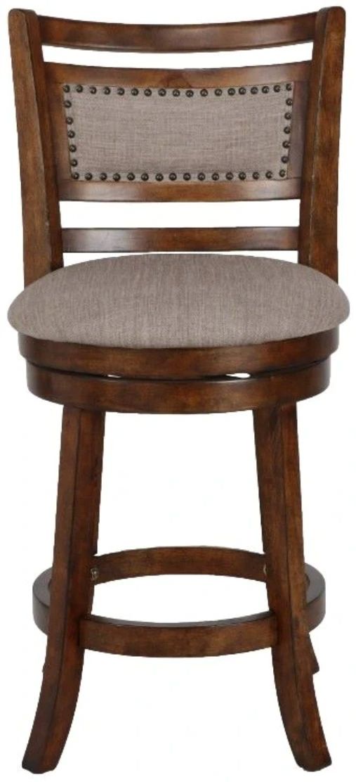 New Classic® Home Furnishings Aberdeen Brown Swivel Counter Stool-2