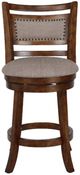 New Classic® Home Furnishings Aberdeen Brown Swivel Counter Stool-2