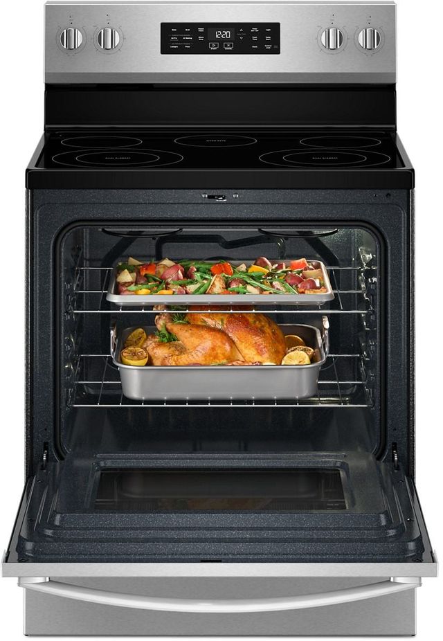Whirlpool® 30" Stainless Steel Freestanding Electric Range with Air Cooking Technology and Steam Clean-2