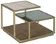 Hammary® Hidden Treasures Tiered Glass Top Bunching Cocktail Table with Brown/Gold Base-0