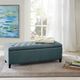 Olliix by Madison Park Blue Shandra Tufted Top Storage Bench-4