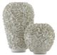 Currey & Company Swirl White/Gold Large Vase-3