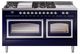 Ilve® Nostalgie II Noblesse 60'' Midnight Blue Pro Style Dual Fuel Range with Chrome Trim-0