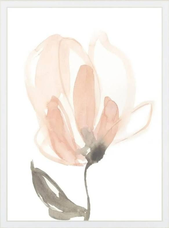 Classy Art Blush Petals II by Jennifer Goldberger Mirrored Frame Wall Art-1