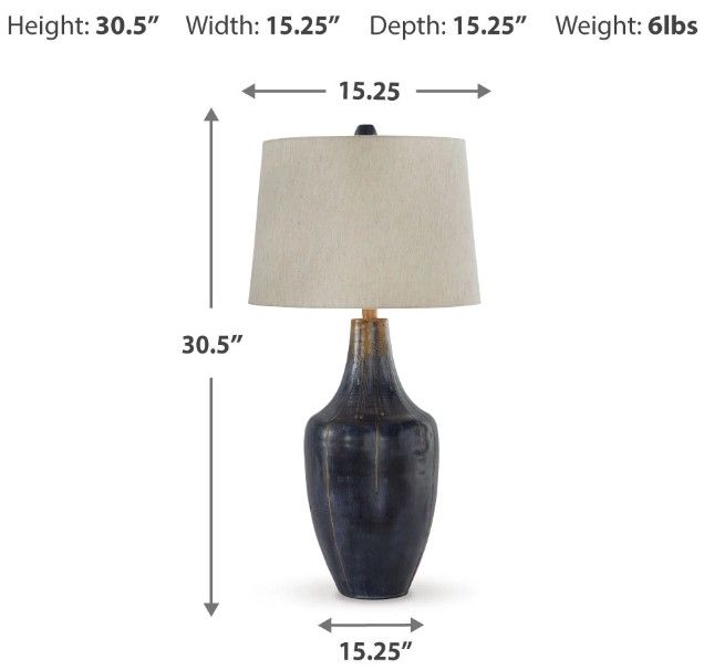 Signature Design by Ashley® Evania Indigo Table Lamp-2