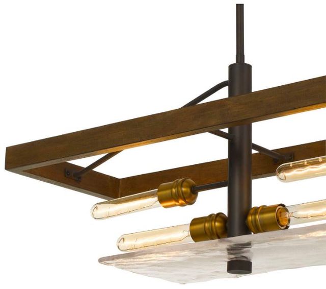 Cal® Lighting & Accessories Craiova Brown Island Chandelier with Hand Crafted Glass-1