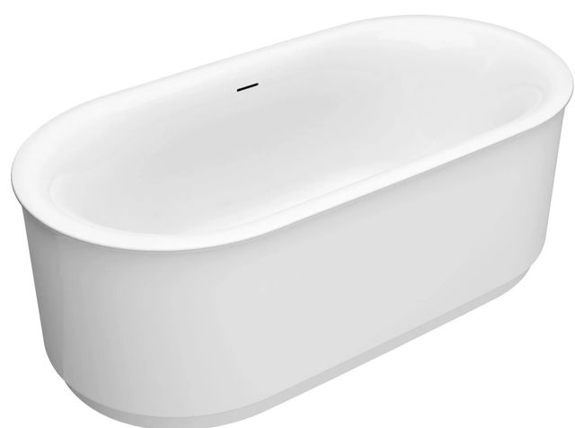 American Standard Studio® S White 68" x 34" Freestanding Bathtub Center Drain With Integrated Overflow-0