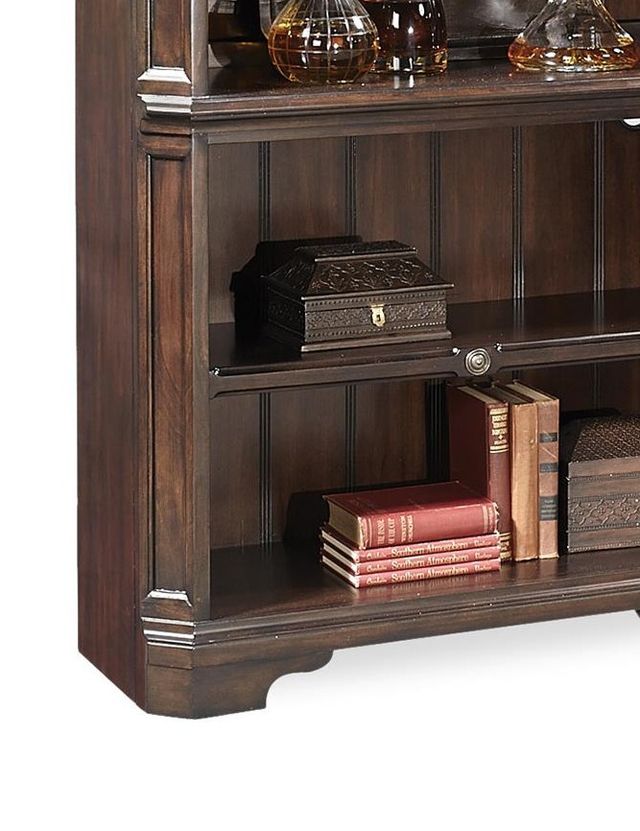 Aspenhome® Sheffield Warm Rubbed Brown Door Bookcases-3