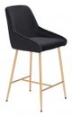 Zuo® Mira Black and Gold Counter Chair-0