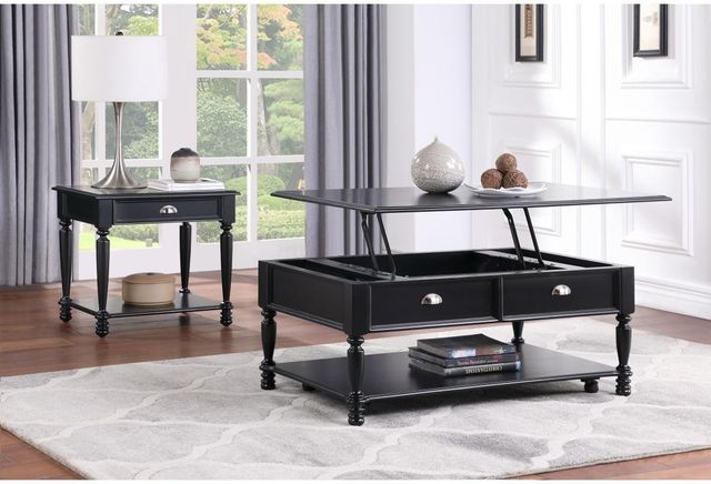 Mazin Furniture Sanders Black End Table-3