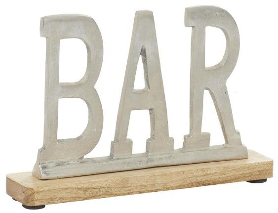 Deco Marche Silver Bar Decorative Sign-1
